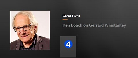Great Lives: Ken Loach on Gerrard Winstanley - BBCR4 - Tue26Sep23
