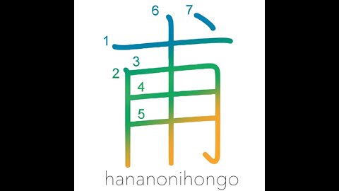 甫 - for the first time/not until - Learn how to write Japanese Kanji 甫 - hananonihongo.com