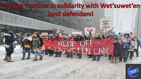 Ottawa marches in solidarity with Wet'suwet'en land defenders!