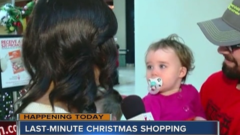 Last-minute shoppers took on the Woodland Hills Mall starting early Saturday morning to check some items off of their families' Christmas lists.