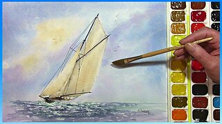 PAINT A SAILBOAT IN WATERCOLOR