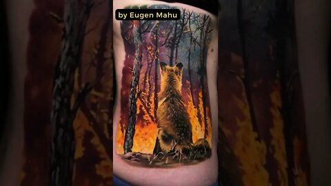 Stunning work by Eugen Mahu #shorts #tattoos #inked #youtubeshorts