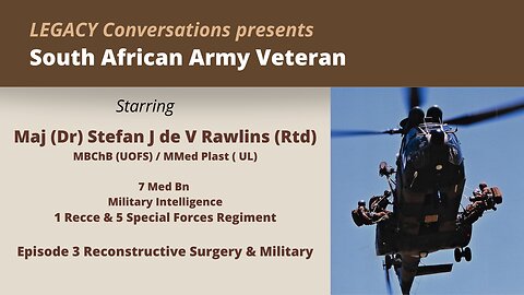 Legacy Conversations - Dr Stefan Rawlins Ep 3 - Plastic Surgery / Military
