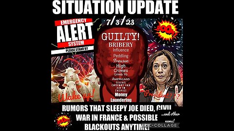 Situation Update 7/3/23 ~ Biden Died?/ Kamala Sworn in But MSM Silent