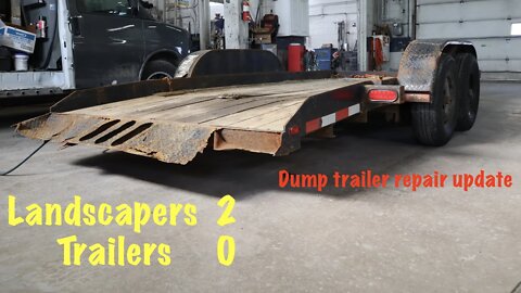 Repairing a Cronkhite tilt bed equipment trailer