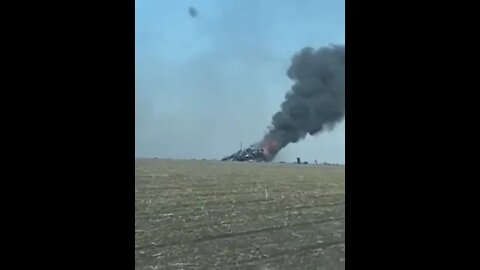 A Ukrainian Su-27 Fighter Jet Destroyed Near Kramatorsk