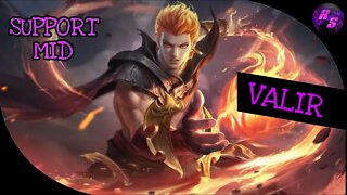 FIZ VALIR SUPORTE NA RANK, MUITO FORTE • VALIR GAMEPLAY | Mobile Legends