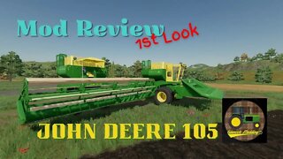 John Deere 105 / Mod Review / 1st Look / Glen006 Modding / FS22 / LockNutz / PC
