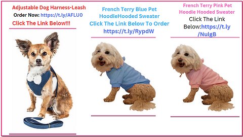 Pet Adjustable Dog Harness-Leash Blue Pet Hoodie Hooded SweaterFrench Terry Pink Pet Hoodie