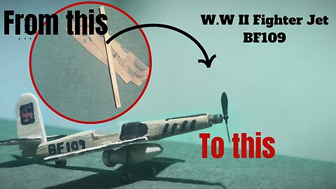 How to made the model of bf109WWII #handmademodel #fighterjet #woodcrafting