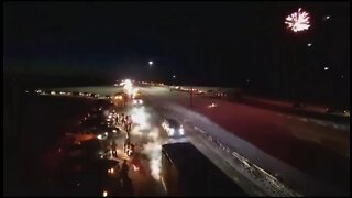 Fireworks Set Off In Support Of 50K Freedom Convoy Truckers