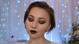 SHIMMERY Brown Smokey Eye w/ BROWN LIP | Brown Eyeshadow Look w/ Dark Brown Lip