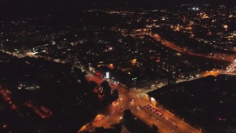 ★★★★★ Aerial Vilnius at night