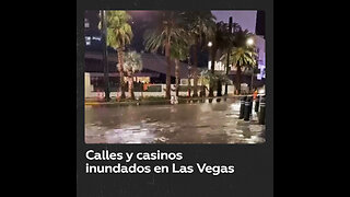 Se inundan lujosos casinos por intensas lluvias en Las Vegas