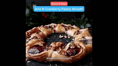 Brie N Cranberry Pastry Wreath
