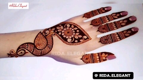 Peacock Mehndi Design For Hand _ Easy Latest peacock Mehndi Designs by Rida Elegant