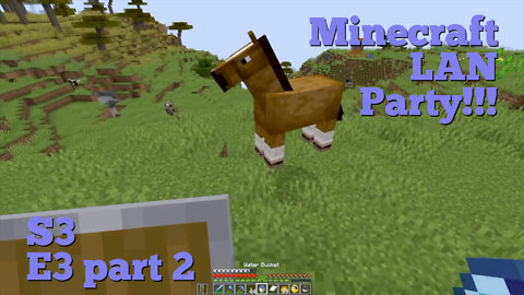 Minecraft LAN Party! Season 3 Episode 3 Part 2 - Horse Adventure