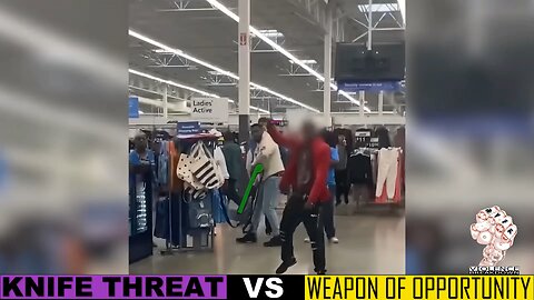 Veteran versus knife-wielding man in Walmart | Weapons of opportunity | Real Violence For Knowledge