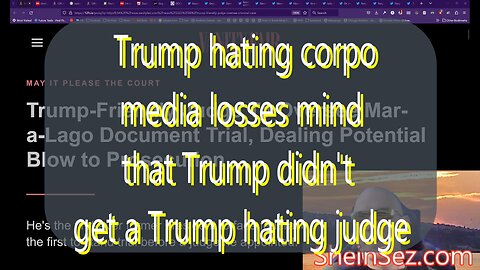 Trump hating corporate press upset that Trump didn't get a Trump hating judge -SheinSez #196