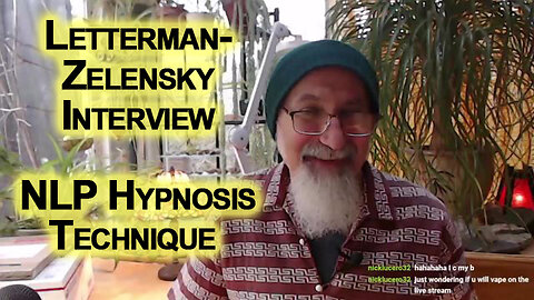 Letterman-Zelensky Interview: White Noise Used for Programing the Masses, NLP Hypnosis Technique