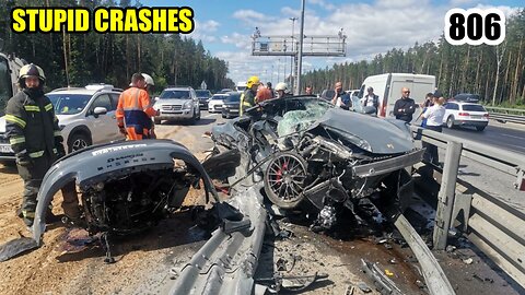 Stupid crashes 806 July 2023 car crash compilation