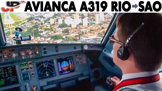 Piloting Avianca Airbus A319 from Rio to Sao Paulo | Cockpit Views