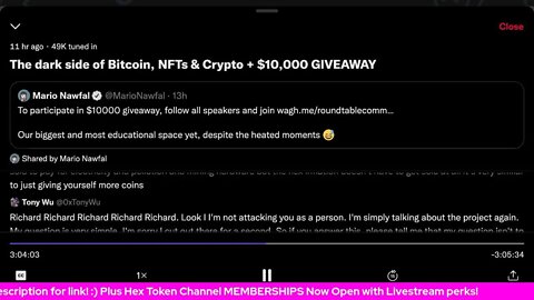 Richard Heart And The Dark Side Of Bitcoin, NFTs & Crypto! Twitter Spaces Debate!