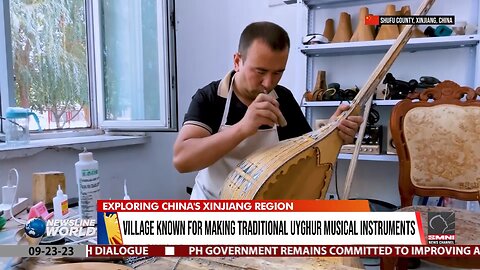 Village known for making traditional Uyghur musical instruments