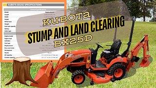 Kubota BX25D Tractor, Multiple Stump Removal Made Easy