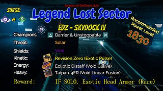 Destiny 2 Legend Lost Sector: EDZ - Skydock IV on my Titan 4-17-23