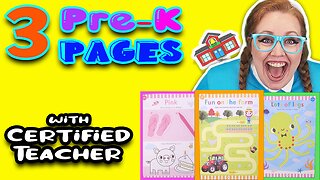 Pre-K Activity Workbook | Learn Colors & Animals | Follow Directions | Certified Teacher | Toddlers