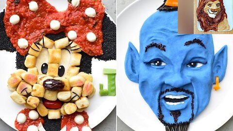 Artist combines food and art to create Disney characters