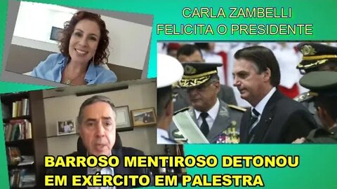 BARROSO MENTIROSO ACUSOU O EXÉRCITO DURANTE PALESTRA PARA UNIVERSIDADE ALEMÃ ONLINE.