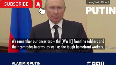 Putin, II. It warns countries that demolished monuments honoring the Soviet victim in World War II.