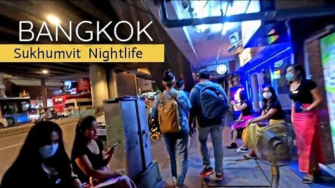 Bangkok Sukhumvit Nightlife Scenes 4K (Chidlom to Asok)