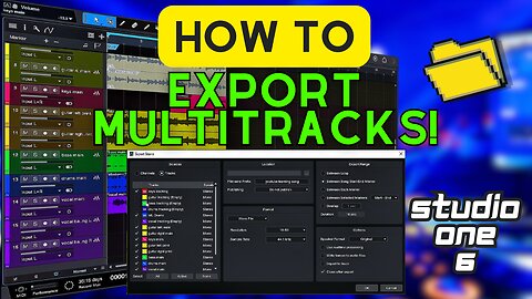 HOW TO Export Multitracks in STUDIO ONE 6!!