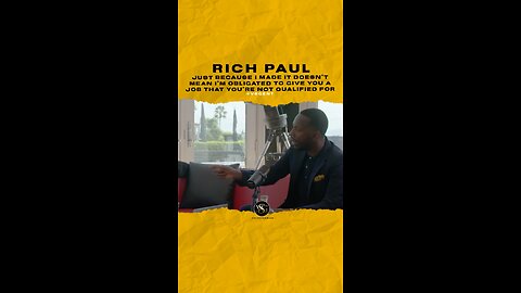 #richpaul I’m not obligated to give you a job you’re not qualified for .🎥 @RapRadarPdcst