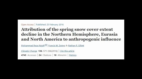 Declining Spring Snow Cover
