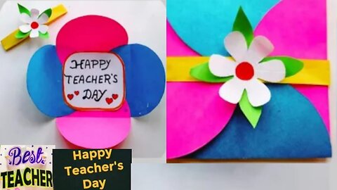 DIY TEACHER'S DAY CARD / EASY CARD IDEA / Happy teacher's day greeting card handmade