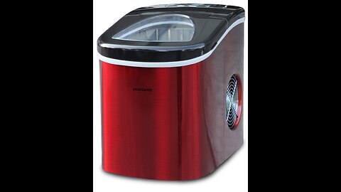 Frigidaire EFIC117-SSRED-COM Stainless Steel Ice Maker, 26lb per day, RED STAINLESS