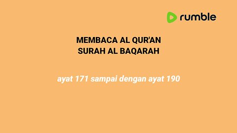 READ AL QURAN SURAH AL BAQARAH VERSE 171 TO VERSE 190
