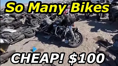 Copart Walk Around, Motorcycles, Many Cheap Harley Davidsons