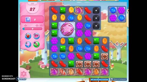 Candy Crush Level 366 Audio Talkthrough, 2 Stars 0 Boosters