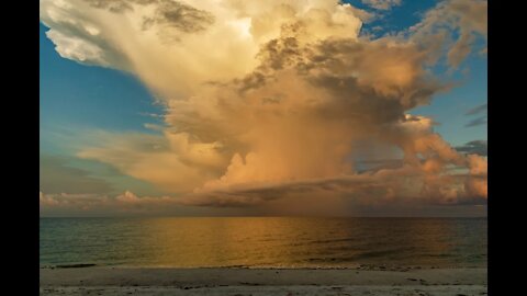 Hours of Golden Clouds and Sounds Over the Sea for Deep Sleep, Relaxation and Stress Relief