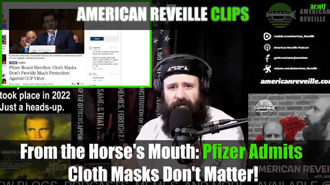 From the Horse's Mouth: Pfizer Admits Cloth Masks Don't Matter