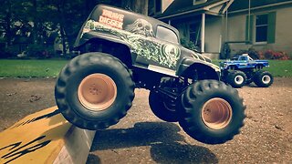 Retro RC Monster Truck Fun In The Front Yard