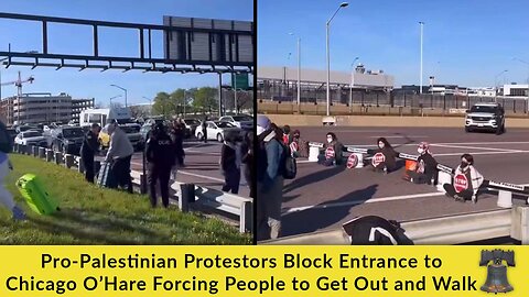 Pro-Palestinian Protestors Block Entrance to Chicago O’Hare Forcing People to Get Out and Walk