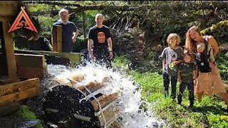 Building Hydroelectric Water Wheel from Scratch for Powering an Off Grid Cabin