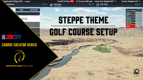 PGA 2K21 Course Creation Walkthrough | Mammoth Pass - Course Setup | DW Golf Co