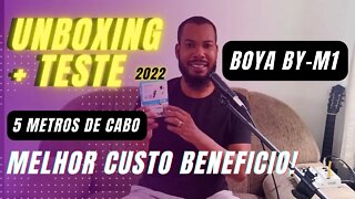 MICROFONE DE LAPELA BOYA BY-M1 TESTE | CELULAR E CÂMERAS BOM E BARATO (UNBOXING) 2022 VALE A PENA?